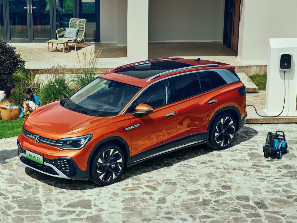 Коврики текстильные "Комфорт" для Volkswagen ID.6 I (suv  7 мест / SUV) 2021 - Н.В., черные, 5шт.