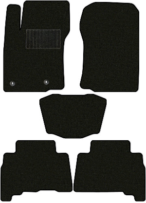 Коврики текстильные "Классик" для Toyota Land Cruiser Prado IV (suv / J150) 2017 - Н.В., черные, 5шт.