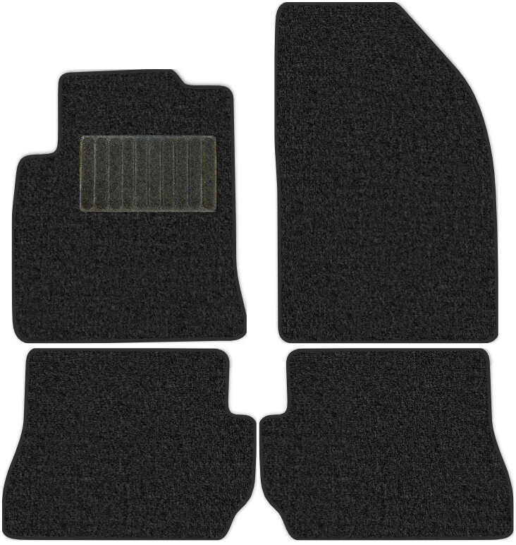 Коврики текстильные "Классик" для Ford Fiesta (хэтчбек 5 дв / Mk6) 2005 - 2008, темно-серые, 4шт.