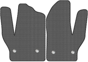 Коврики ЭВА "Ромб" для ГАЗ ГАЗель NN I (грузовой фургон / 220) 2019 - Н.В., серые, 2шт.